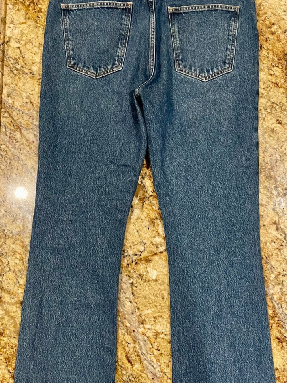 AGOLDE Relaxed Boot Cut Jeans With Fray Hem Button Fly Casual Party Work Sz. 29 - Picture 2 of 9